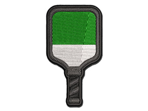 Pickleball Paddle Multi-Color Embroidered Iron-On or Hook & Loop Patch Applique