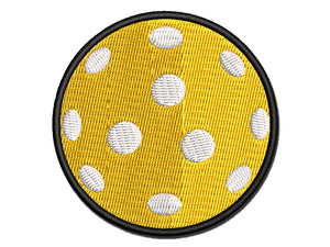 Pickleball Ball Holes Multi-Color Embroidered Iron-On Patch Applique