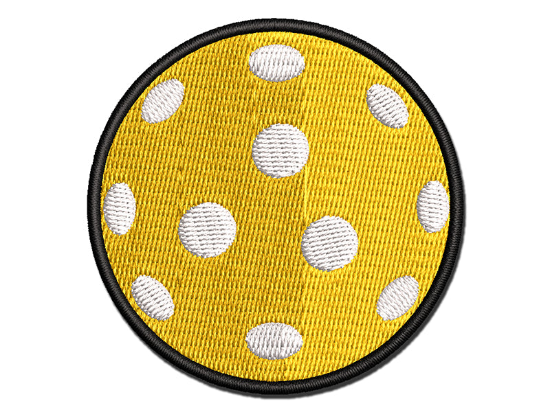 Pickleball Ball Holes Multi-Color Embroidered Iron-On or Hook & Loop Patch Applique