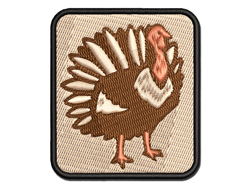Proud Standing Turkey Multi-Color Embroidered Iron-On or Hook & Loop Patch Applique