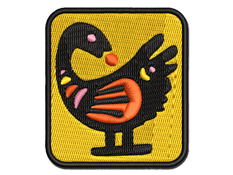 Sankofa African Adinkra Bird Symbol Reflection Multi-Color Embroidered Iron-On or Hook & Loop Patch Applique