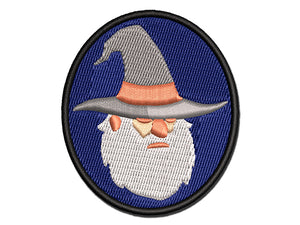 Wise Wizard Old Man Beard Hat Multi-Color Embroidered Iron-On or Hook & Loop Patch Applique