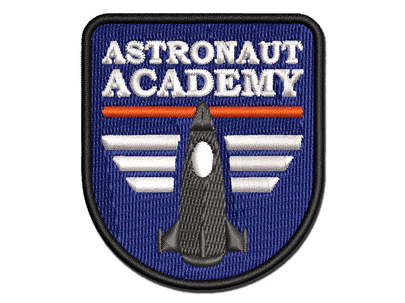 Astronaut Academy Spacecraft Multi-Color Embroidered Iron-On or Hook & Loop Patch Applique