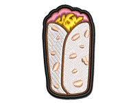 Bean and Cheese Burrito Multi-Color Embroidered Iron-On or Hook & Loop Patch Applique