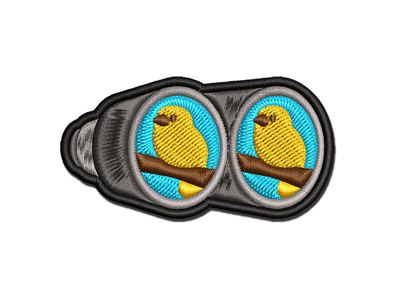 Bird Watching Binoculars Hobby Multi-Color Embroidered Iron-On or Hook & Loop Patch Applique