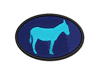 Blue Donkey Democrat Liberal Left Multi-Color Embroidered Iron-On or Hook & Loop Patch Applique