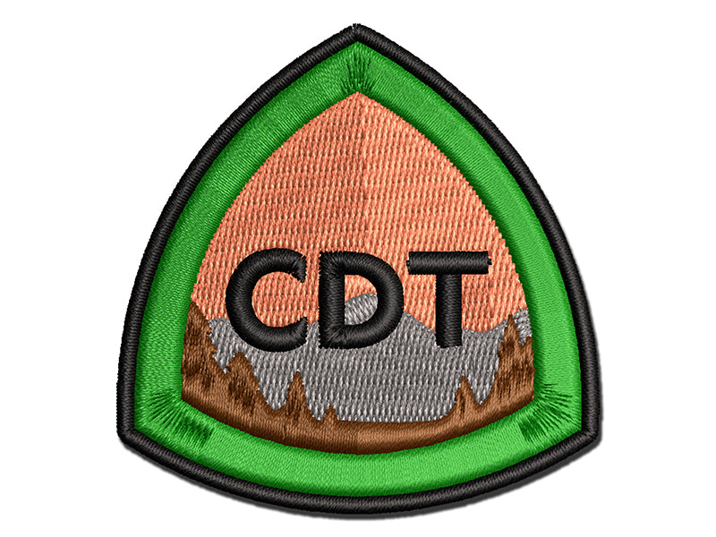 Continental Divide Trail Hiking Triple Crown Multi-Color Embroidered Iron-On or Hook & Loop Patch Applique