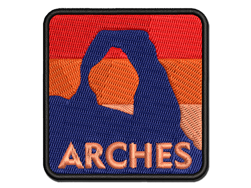 Destination Arches National Park Multi-Color Embroidered Iron-On or Hook & Loop Patch Applique