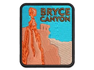 Destination Bryce Canyon National Park Multi-Color Embroidered Iron-On or Hook & Loop Patch Applique