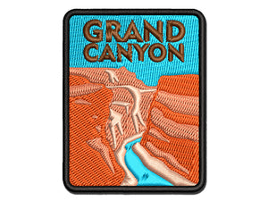 Destination Grand Canyon National Park Multi-Color Embroidered Iron-On or Hook & Loop Patch Applique