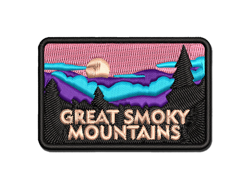 Destination Great Smoky Mountains National Park Multi-Color Embroidered Iron-On or Hook & Loop Patch Applique