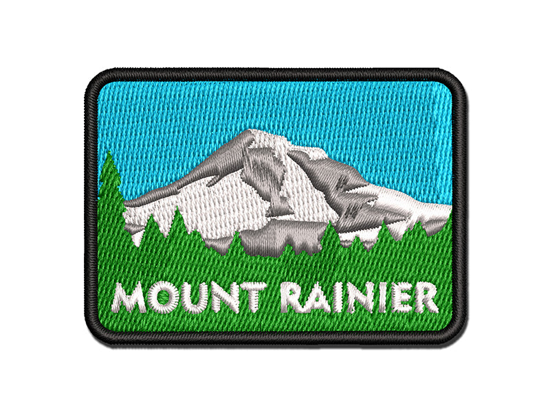 Destination Mount Rainier National Park Multi-Color Embroidered Iron-On or Hook & Loop Patch Applique