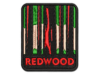 Destination Redwood Forest National Park Multi-Color Embroidered Iron-On or Hook & Loop Patch Applique