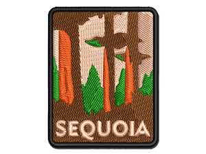 Destination Sequoia National Park Forest Multi-Color Embroidered Iron-On or Hook & Loop Patch Applique