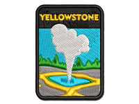 Destination Yellowstone National Park Multi-Color Embroidered Iron-On or Hook & Loop Patch Applique