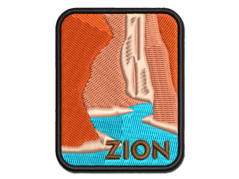 Destination Zion National Park Multi-Color Embroidered Iron-On or Hook & Loop Patch Applique