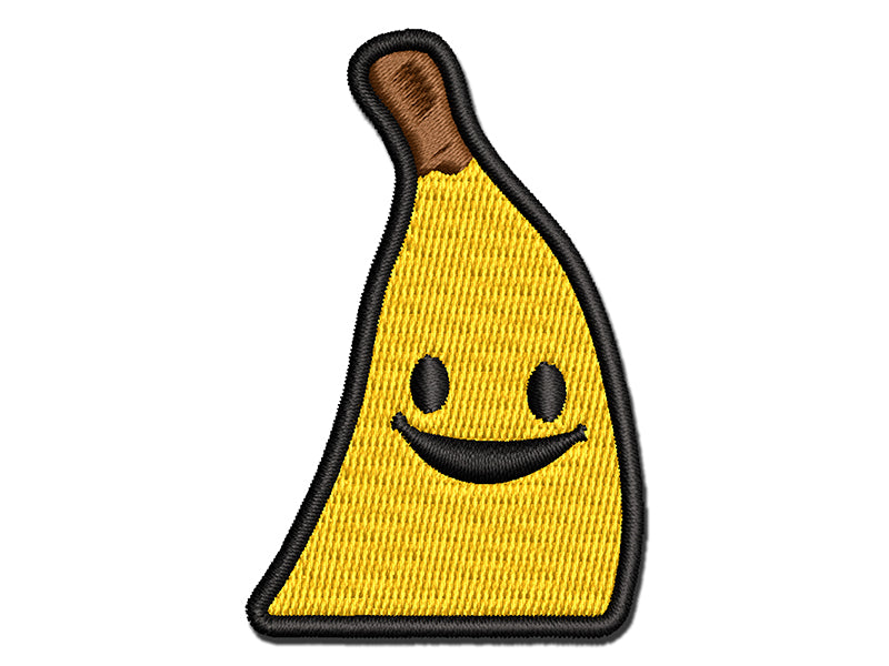 Happy Peeking Pocket Banana Multi-Color Embroidered Iron-On or Hook & Loop Patch Applique