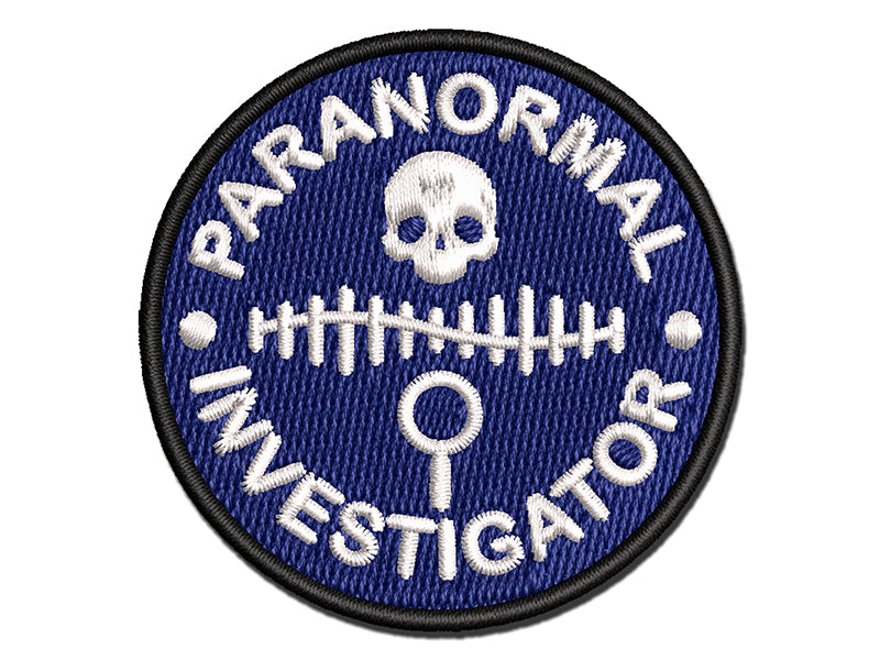 Paranormal Investigator Ghost Hunter Multi-Color Embroidered Iron-On or Hook & Loop Patch Applique