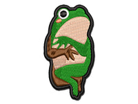 Pocket Frog Shy Toad Funny Multi-Color Embroidered Iron-On or Hook & Loop Patch Applique