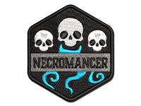 RPG Class Necromancer Games Fantasy Gaming Multi-Color Embroidered Iron-On or Hook & Loop Patch Applique