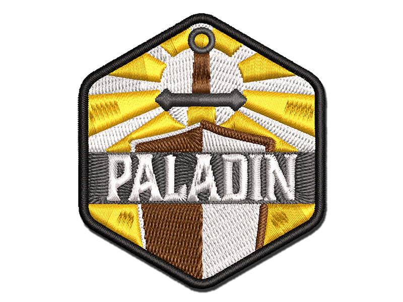 RPG Class Paladin Games Fantasy Gaming Multi-Color Embroidered Iron-On or Hook & Loop Patch Applique