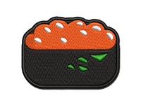 Salmon Egg Ikura Nigiri Sushi Sashimi Multi-Color Embroidered Iron-On or Hook & Loop Patch Applique