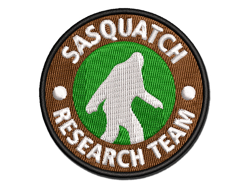 Sasquatch Research Team Bigfoot Cryptid Multi-Color Embroidered Iron-On or Hook & Loop Patch Applique