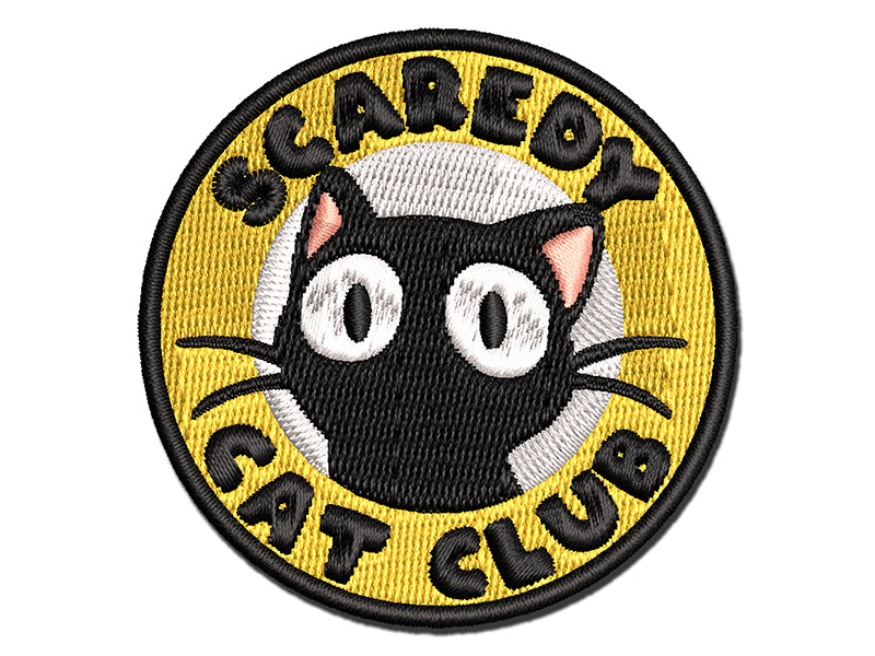 Scaredy Cat Club Multi-Color Embroidered Iron-On or Hook & Loop Patch Applique