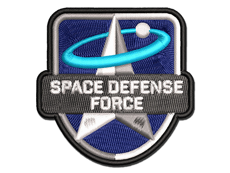 Science Fiction Space Defense Force Logo Multi-Color Embroidered Iron-On or Hook & Loop Patch Applique
