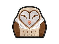 Sleeping Pocket Barn Owl Multi-Color Embroidered Iron-On or Hook & Loop Patch Applique