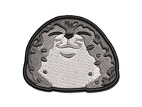 Sleeping Round Spotted Seal Multi-Color Embroidered Iron-On or Hook & Loop Patch Applique