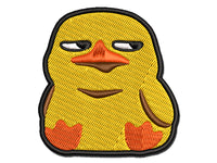 Suspicious Duck Bombastic Side Eye Multi-Color Embroidered Iron-On or Hook & Loop Patch Applique