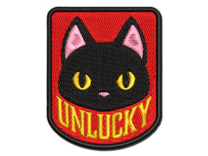 Unlucky Black Cat Multi-Color Embroidered Iron-On or Hook & Loop Patch Applique