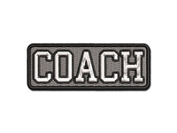 Coach Team Sports Label Multi-Color Embroidered Iron-On or Hook & Loop Patch Applique
