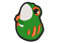 Cute Sticky Frog Looking Back Multi-Color Embroidered Iron-On or Hook & Loop Patch Applique