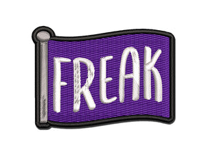 Freak Flag Funny Multi-Color Embroidered Iron-On or Hook & Loop Patch Applique