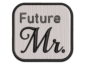 Future Mr Groom Husband Marriage Fiance Multi-Color Embroidered Iron-On or Hook & Loop Patch Applique