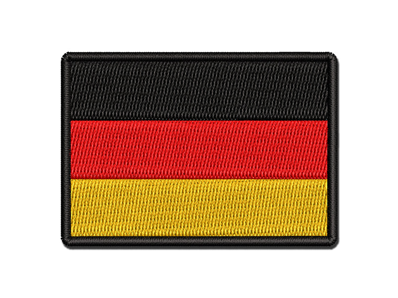 Germany Flag German Multi-Color Embroidered Iron-On or Hook & Loop Patch Applique