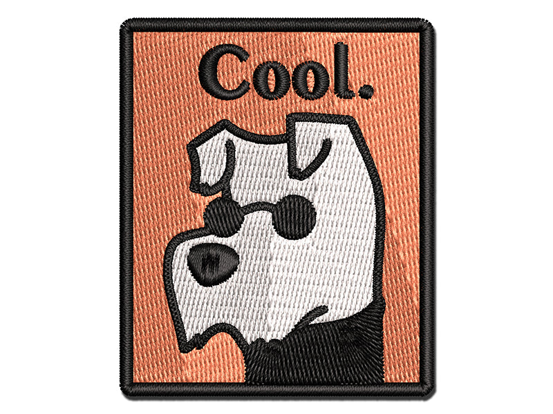 Really Cool Jazz Dog Schnauzer Multi-Color Embroidered Iron-On or Hook & Loop Patch Applique