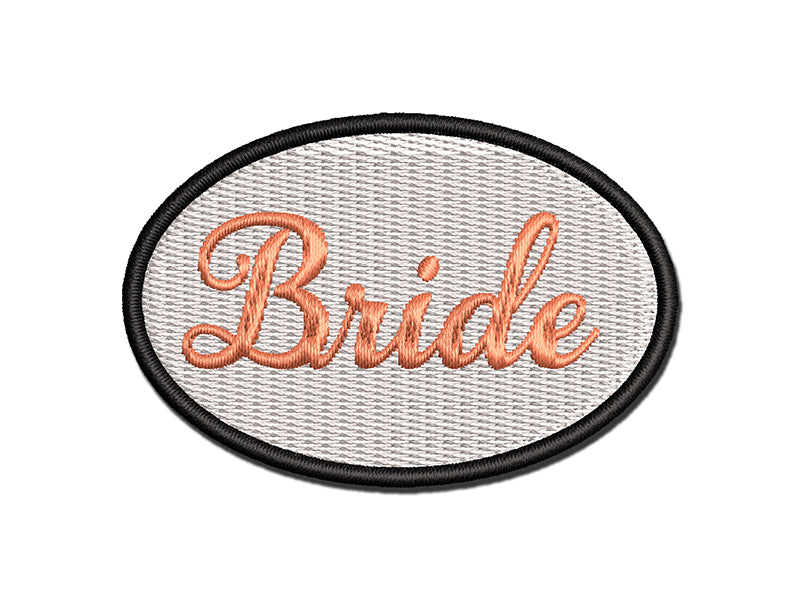 Wedding Bride Party Group Multi-Color Embroidered Iron-On or Hook & Loop Patch Applique