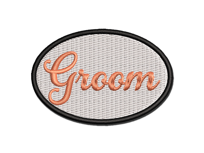 Wedding Groom Party Group Multi-Color Embroidered Iron-On or Hook & Loop Patch Applique