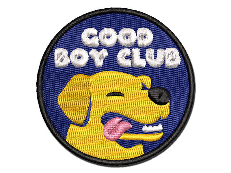 Good Boy Club Dog Pet Multi-Color Embroidered Iron-On or Hook & Loop Patch Applique