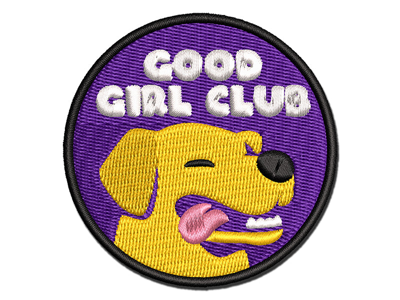 Good Girl Club Dog Pet Multi-Color Embroidered Iron-On or Hook & Loop Patch Applique