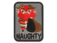 Krampus Thinks You're Naughty Multi-Color Embroidered Iron-On or Hook & Loop Patch Applique