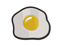 Tasty Fried Egg Breakfast Food Multi-Color Embroidered Iron-On or Hook & Loop Patch Applique