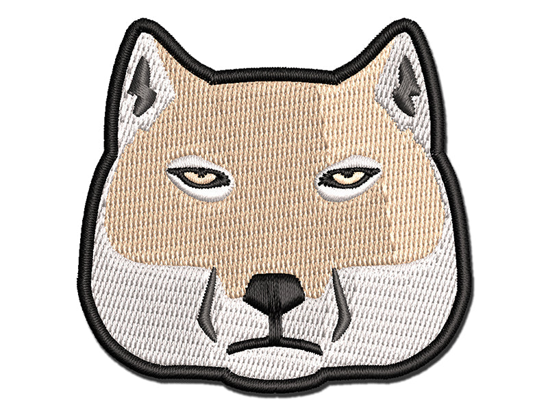 Tibetan Fox Funny Serious Face Multi-Color Embroidered Iron-On or Hook & Loop Patch Applique