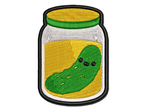 Pickle in Jar Multi-Color Embroidered Iron-On or Hook & Loop Patch Applique