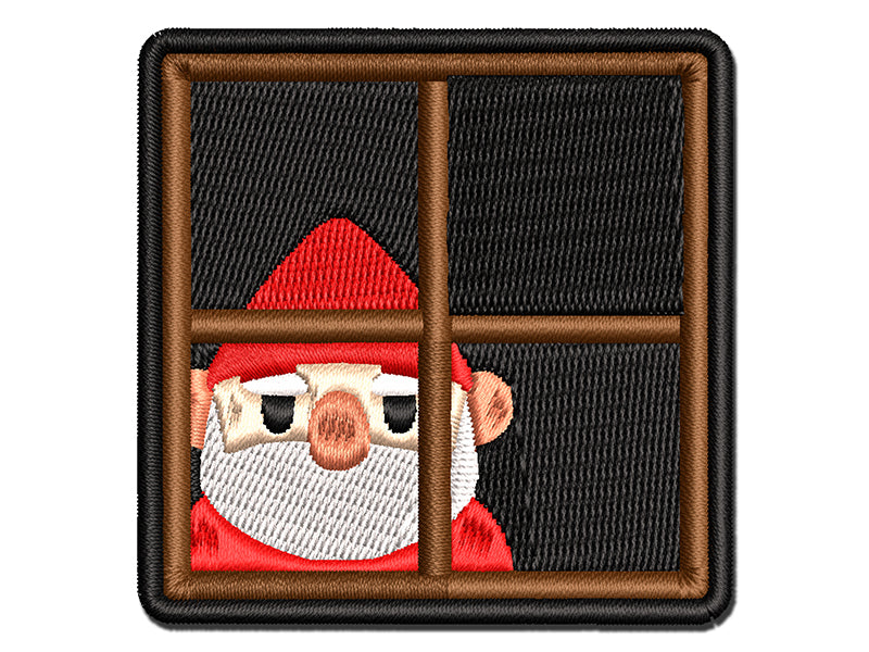 Grumpy Gnome Window Funny Multi-Color Embroidered Iron-On or Hook & Loop Patch Applique