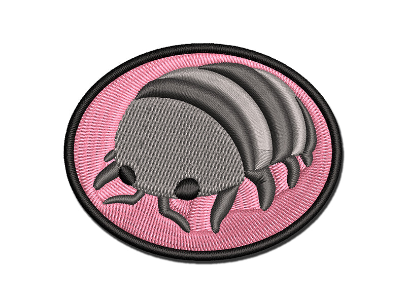 Isopod Woodlice Roly Poly Pill Potato Bug Multi-Color Embroidered Iron-On or Hook & Loop Patch Applique
