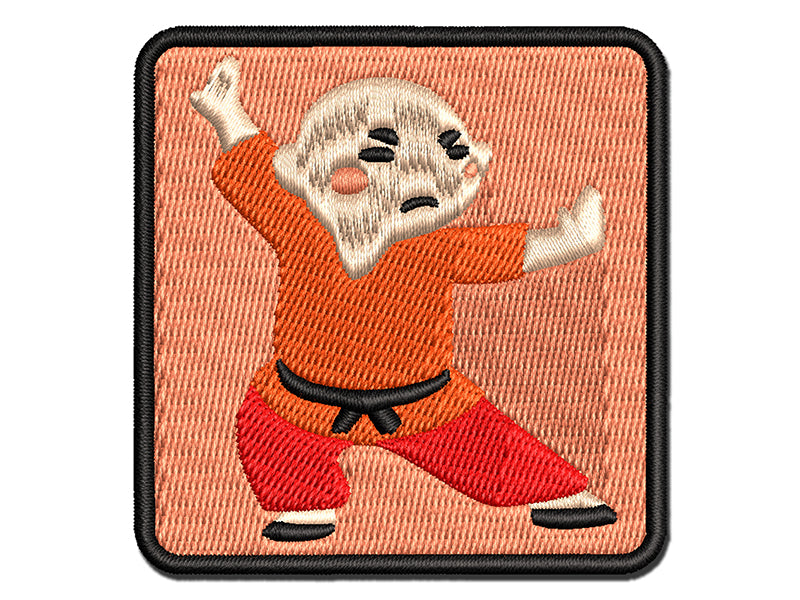 Martial Arts Monk Boy Multi-Color Embroidered Iron-On or Hook & Loop Patch Applique